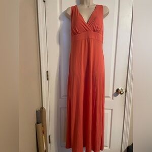 NWT Christine V Women's Coral Maxi Dress XL Casual Travel Beach Vacation‎ Resort